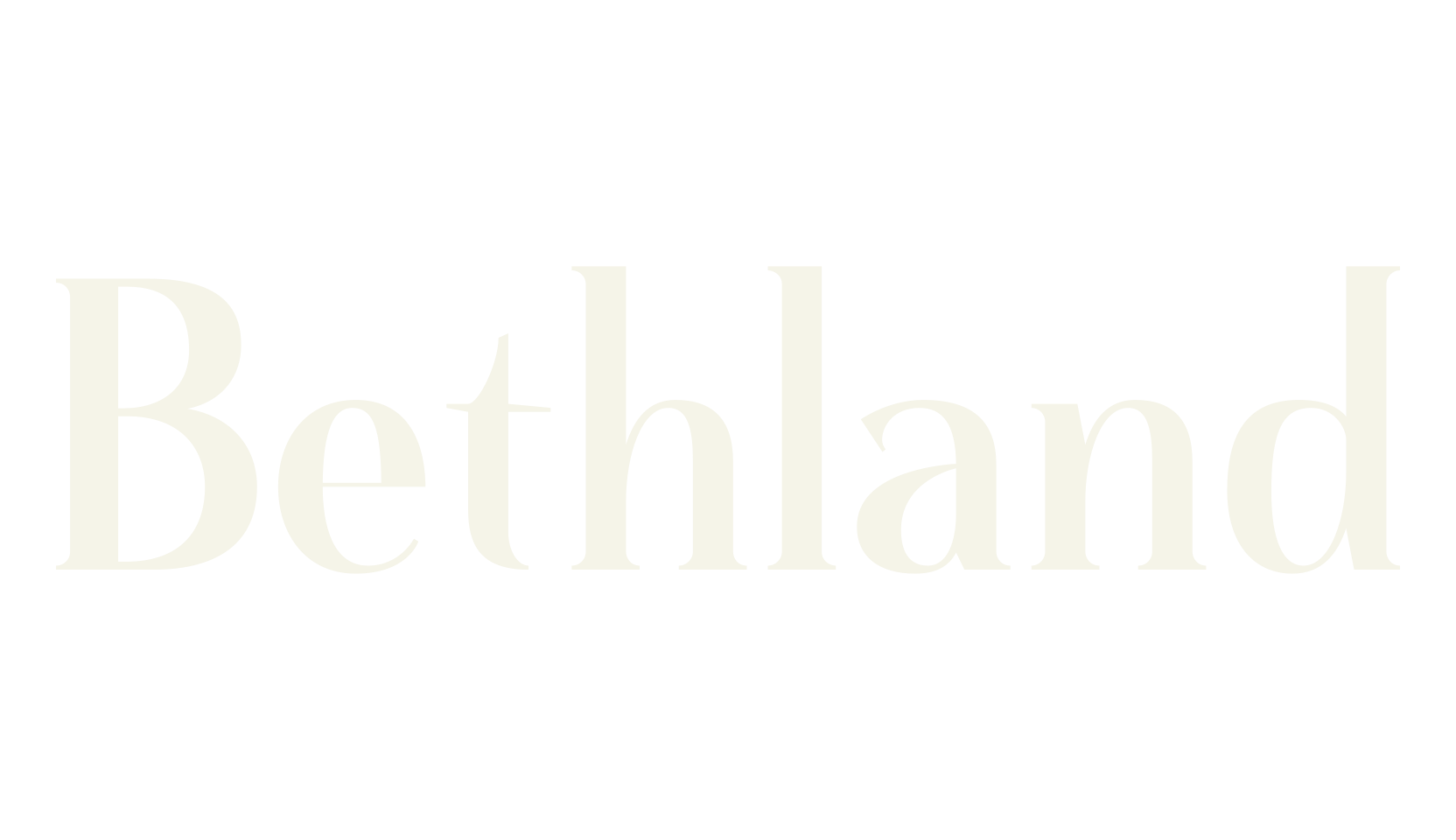 Bethland, serif font preview
