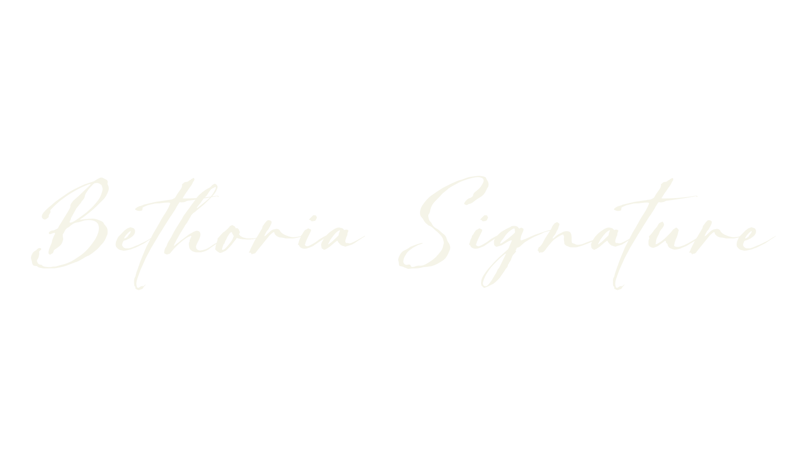 Bethoria Signature, handwriting font preview