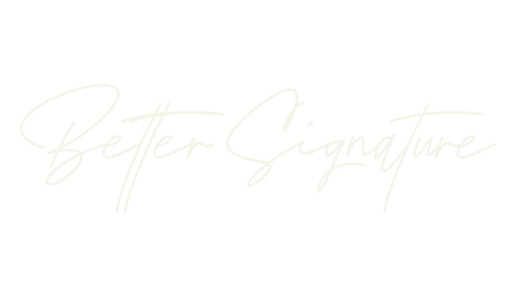 Better Signature, outline font preview
