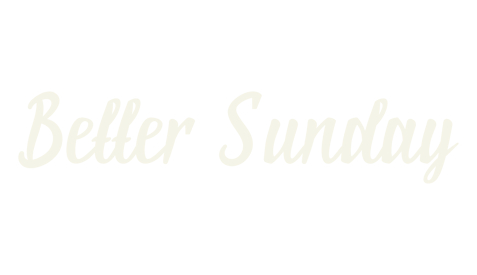 Better Sunday, fancy font preview
