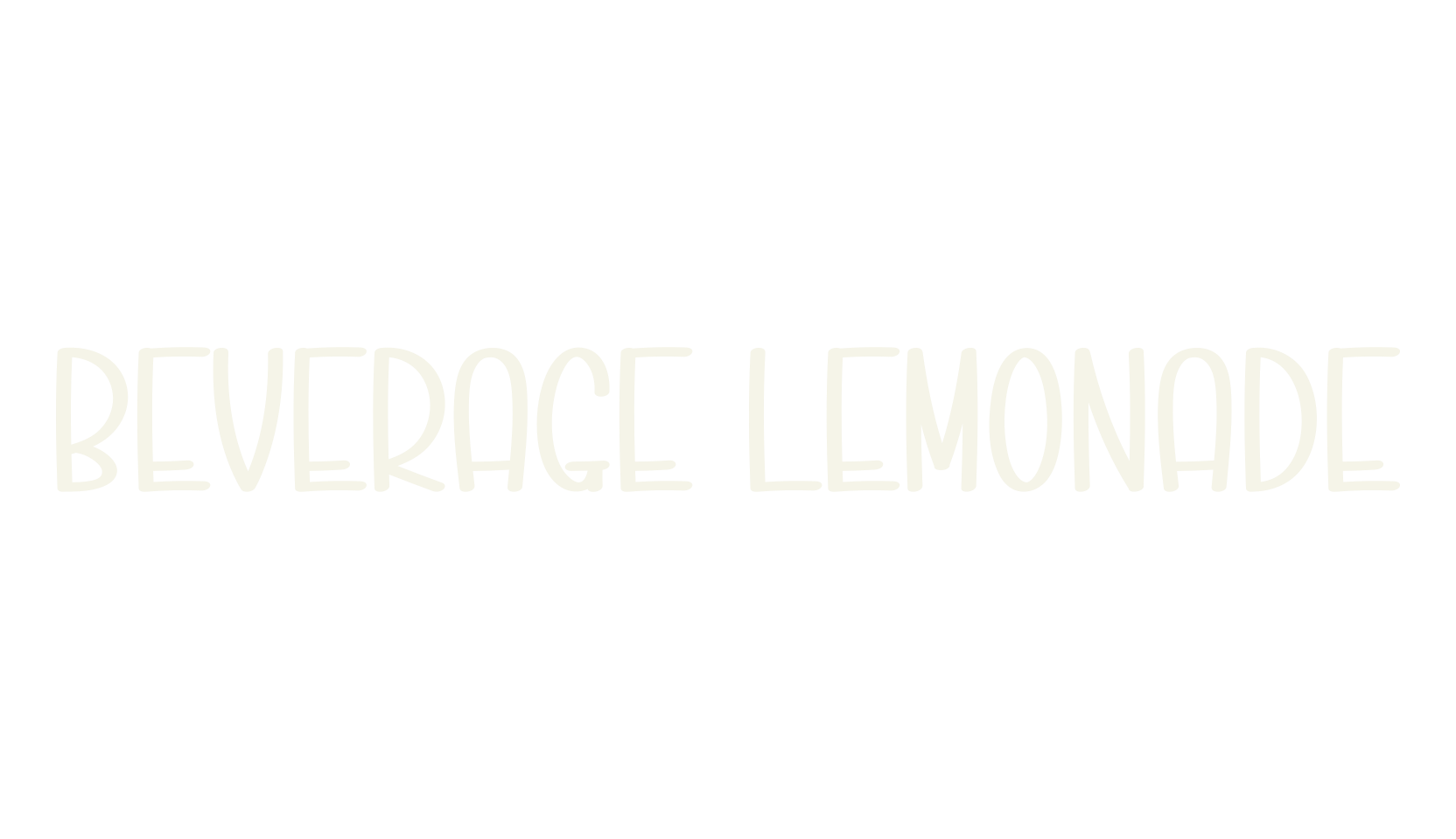 Beverage Lemonade, modern font preview