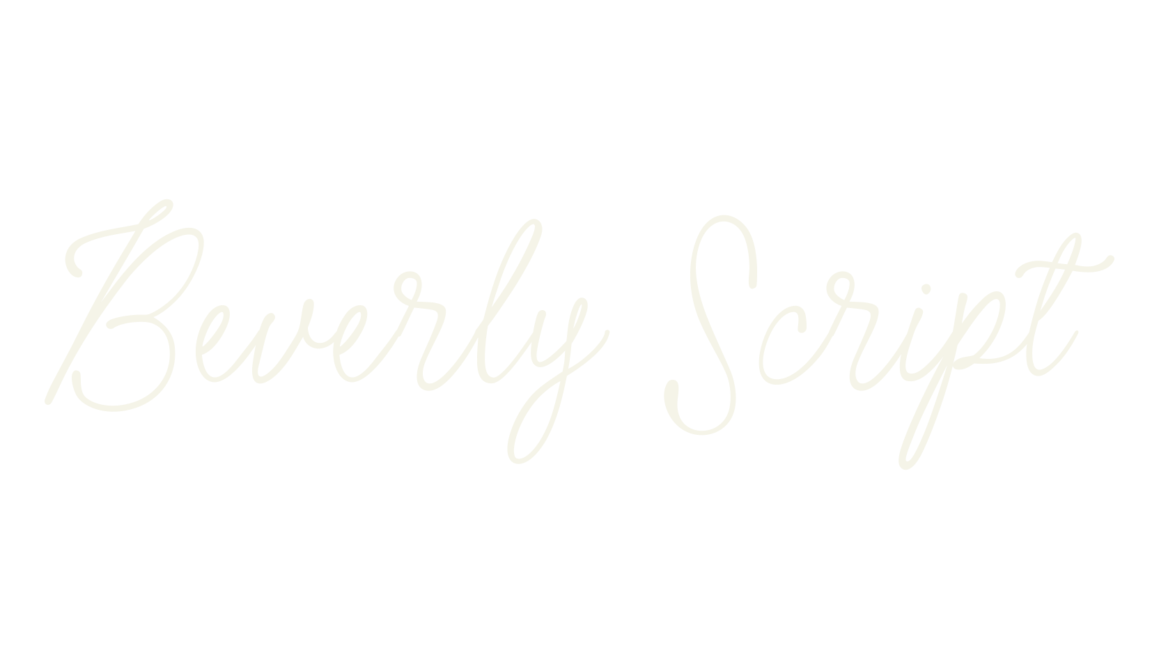 Beverly Script, script font preview