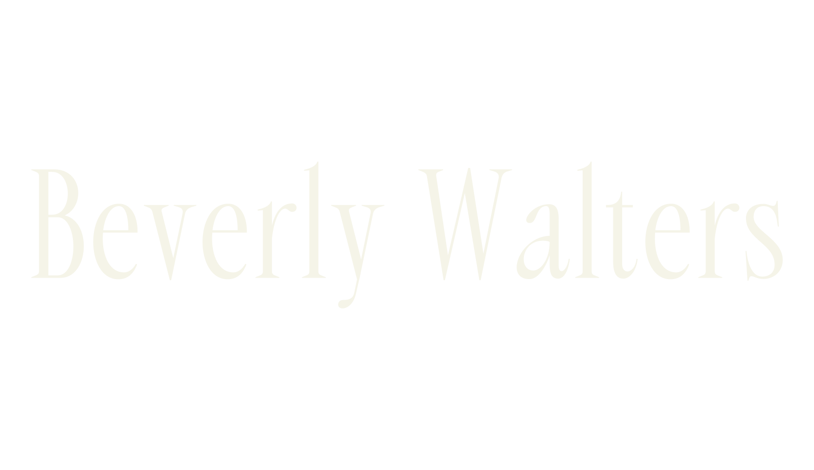 Beverly Walters, serif font preview