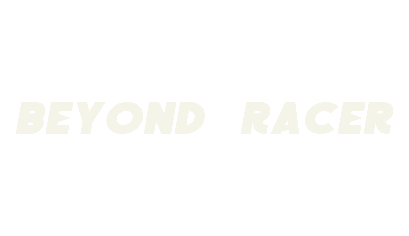 Beyond Racer, racing font preview