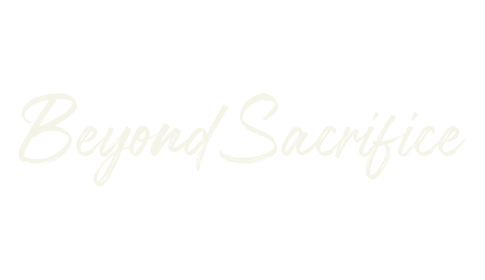 Beyond Sacrifice, calligraphy font preview