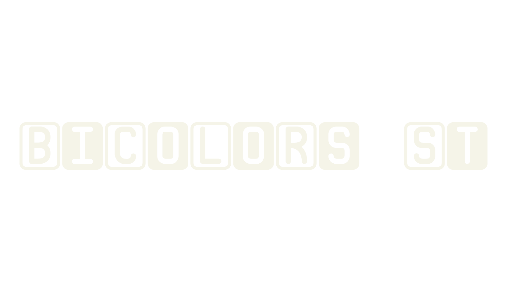 BiCoLoRs St, fancy font preview