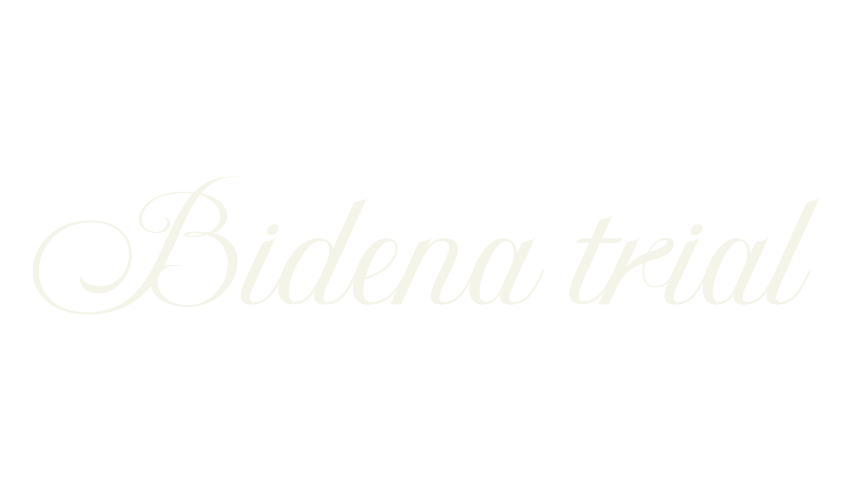 Bidena trial, wedding font preview