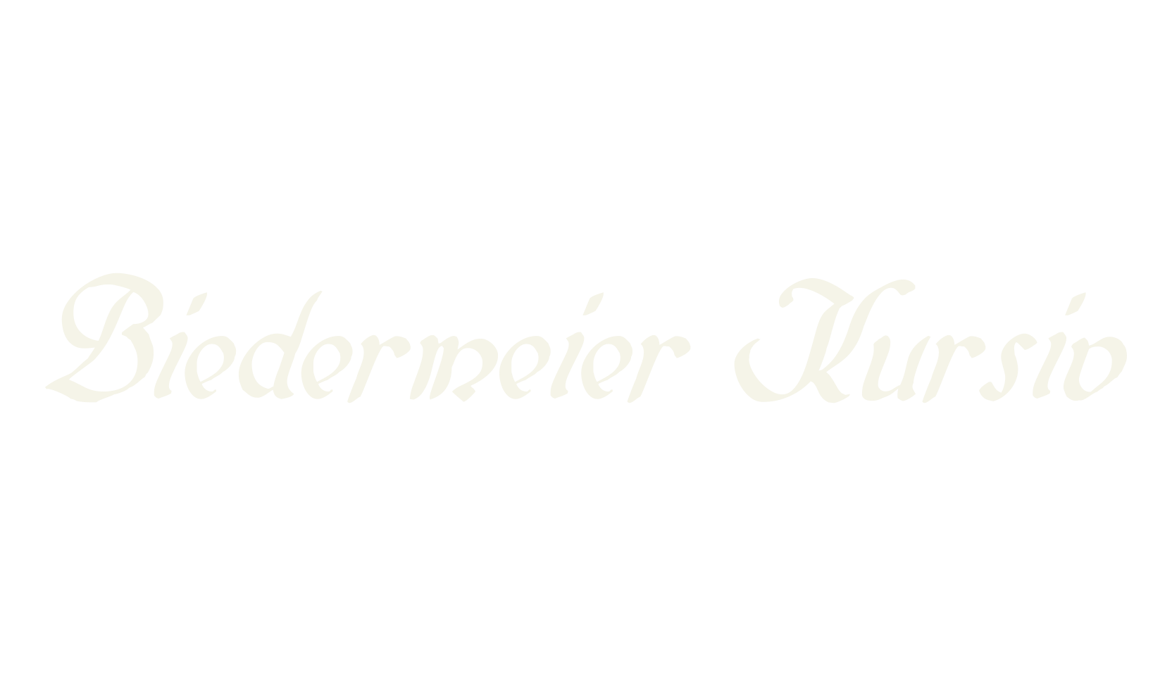 Biedermeier Kursiv, medieval font preview