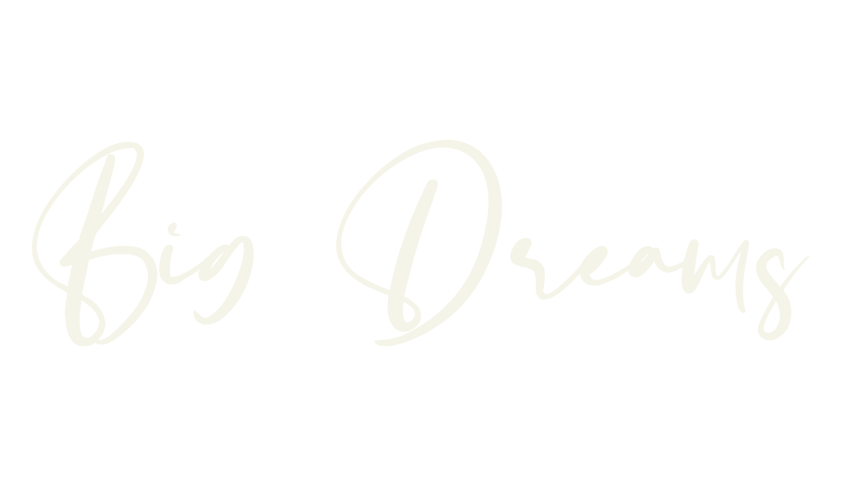 Big Dreams, cursive font preview