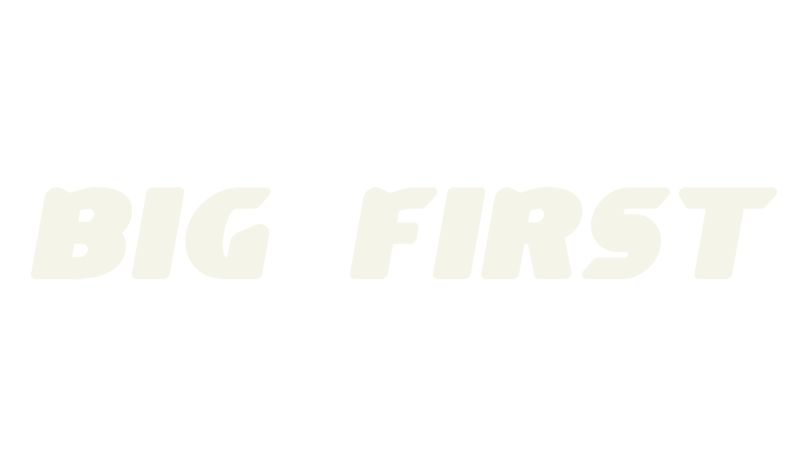 Big First, racing font preview