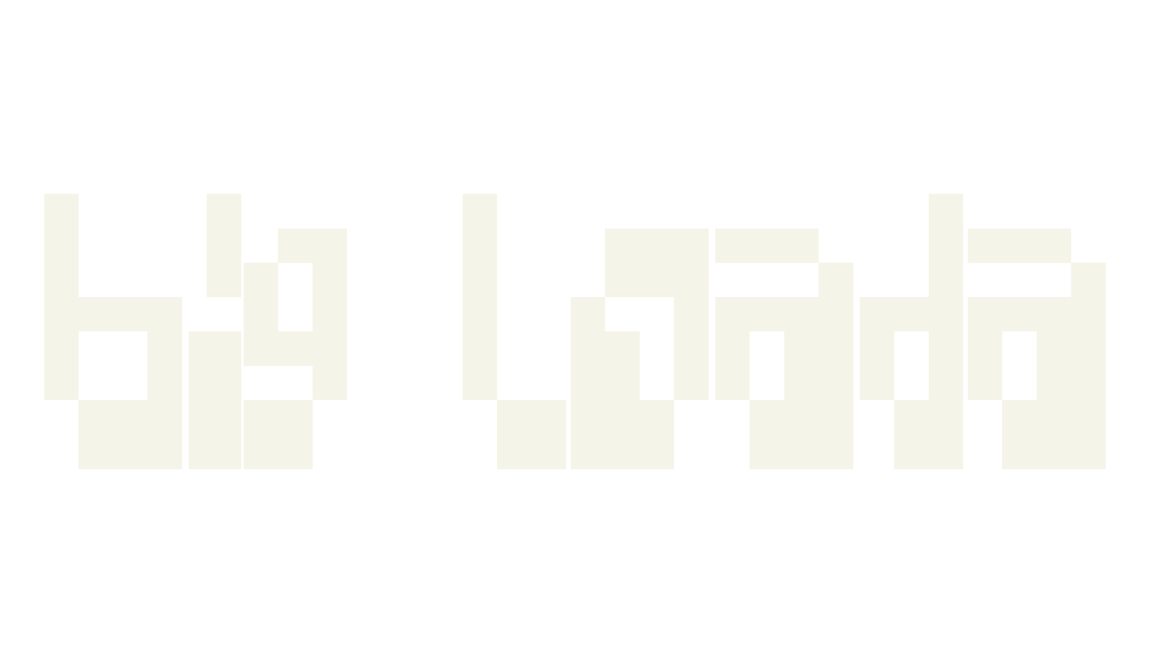 Big Loada, pixelated font preview