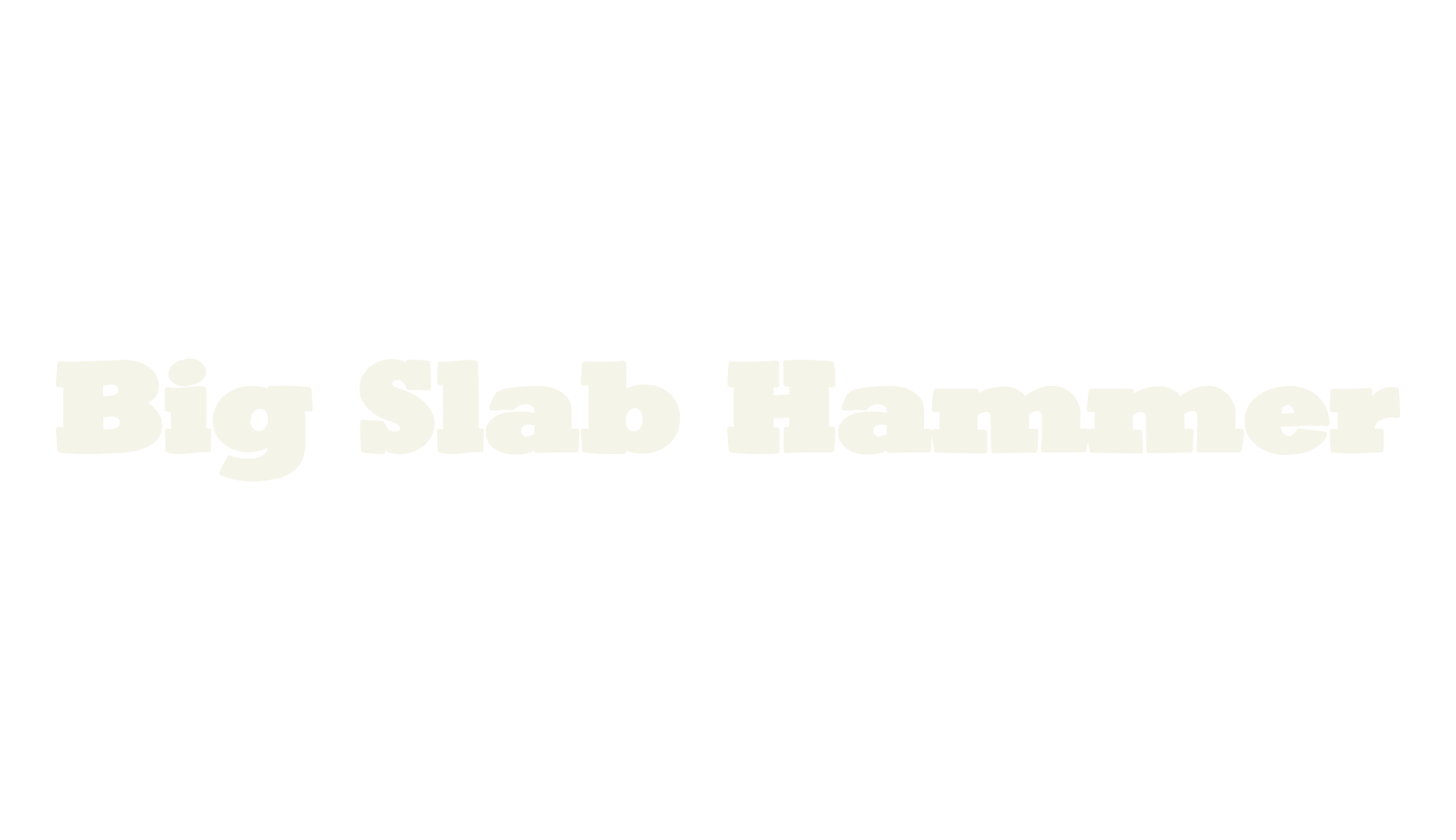 Big Slab Hammer, serif font preview