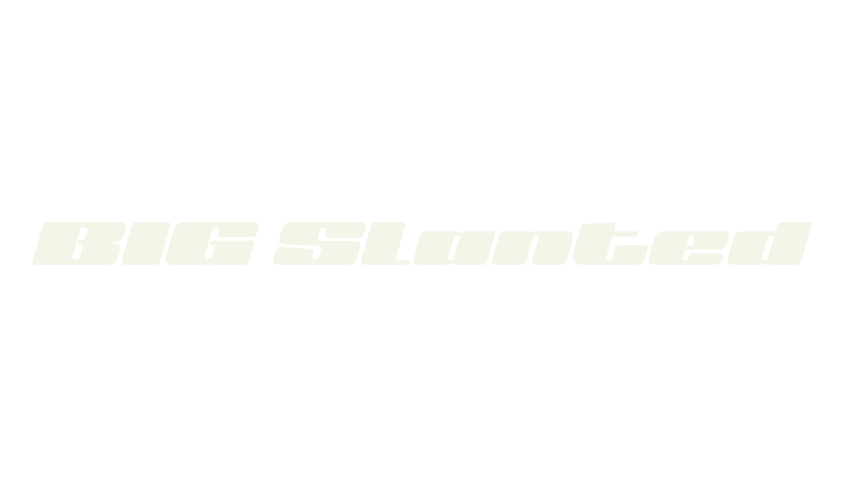 BIG Slanted, futuristic font preview