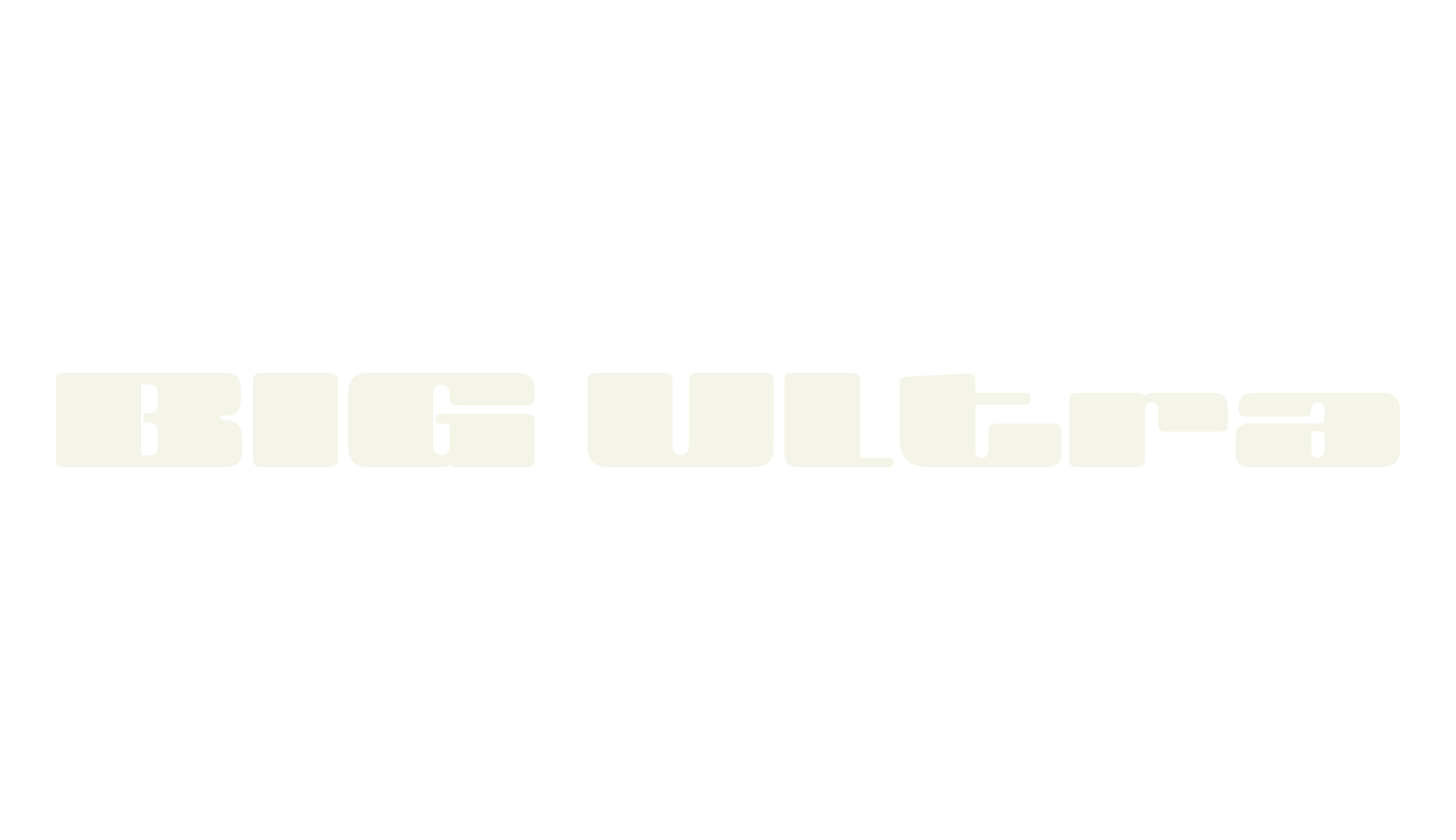 BIG Ultra, wide font preview