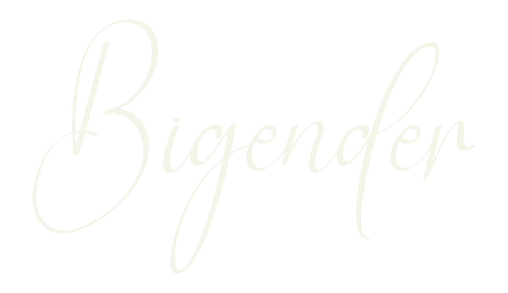 Bigender, calligraphy font preview