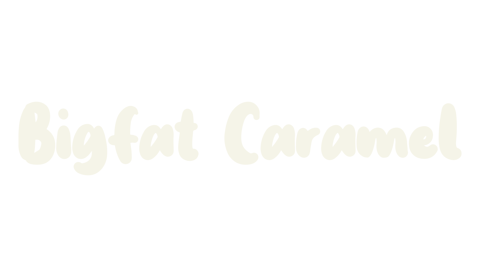 Bigfat Caramel, title font preview