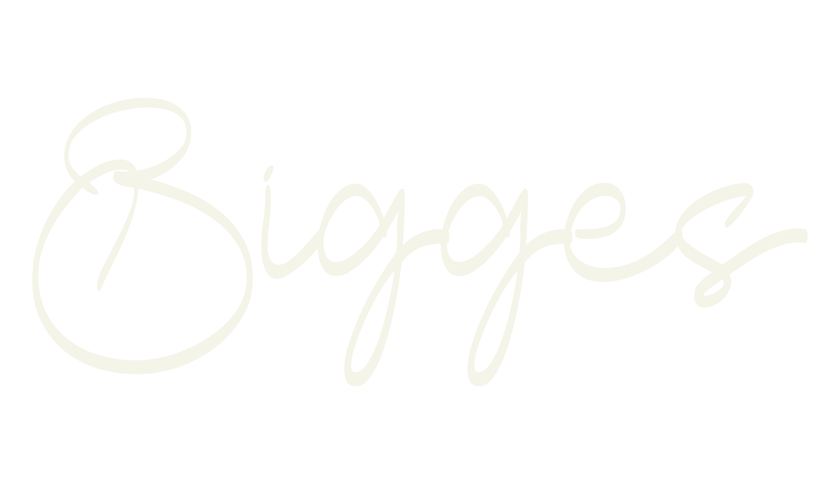 Bigges, script font preview