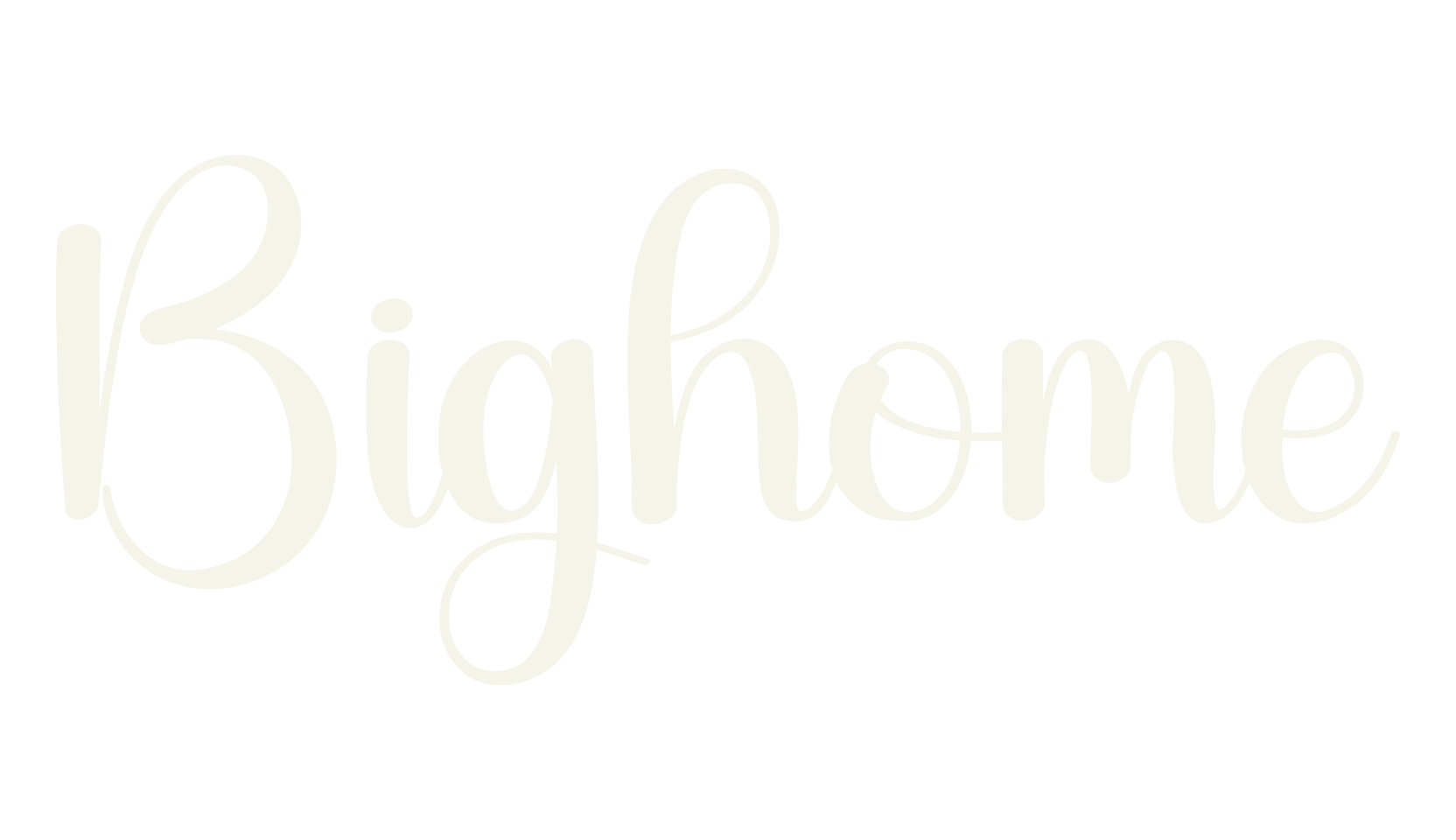 Bighome, handwritten font preview