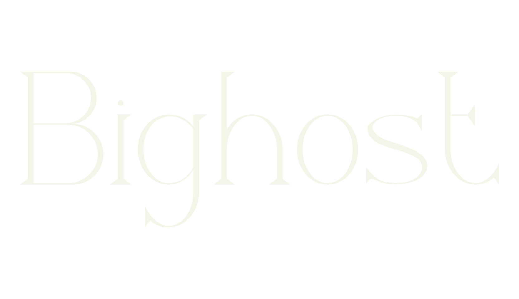 Bighost, elegant font preview