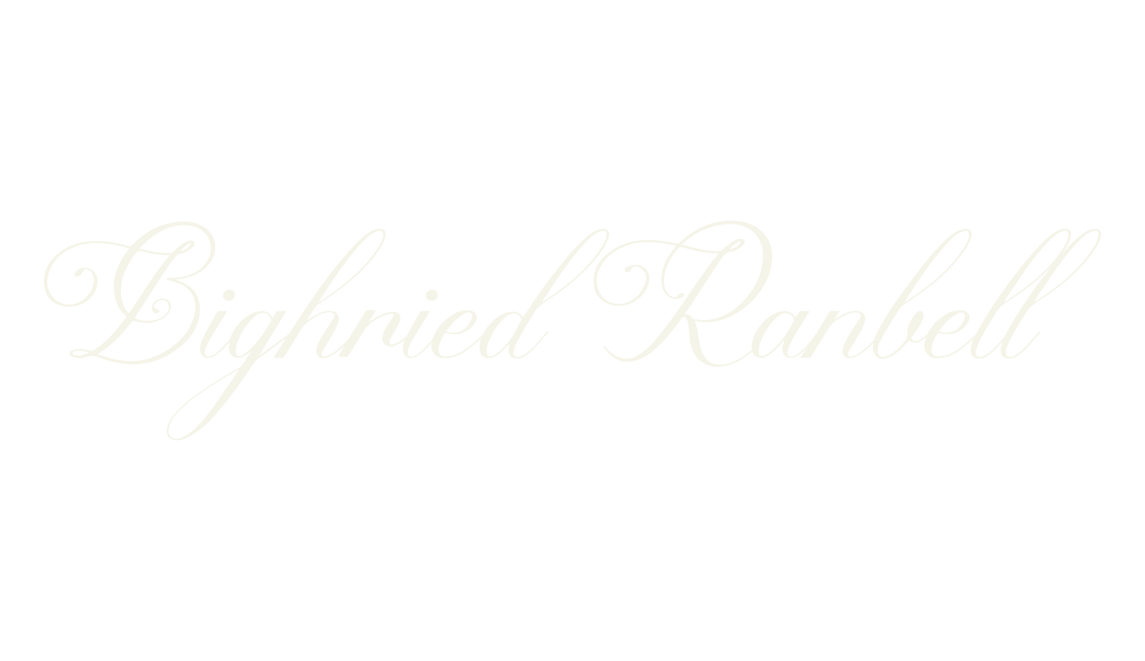 Bighried Ranbell, calligraphy font preview