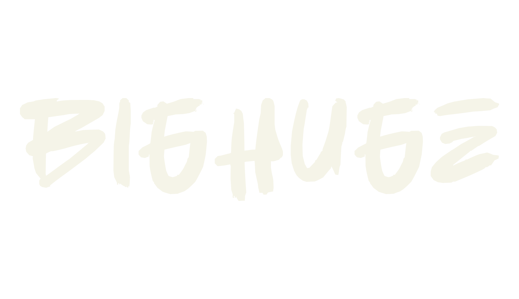 BIGHUGE, logo font preview