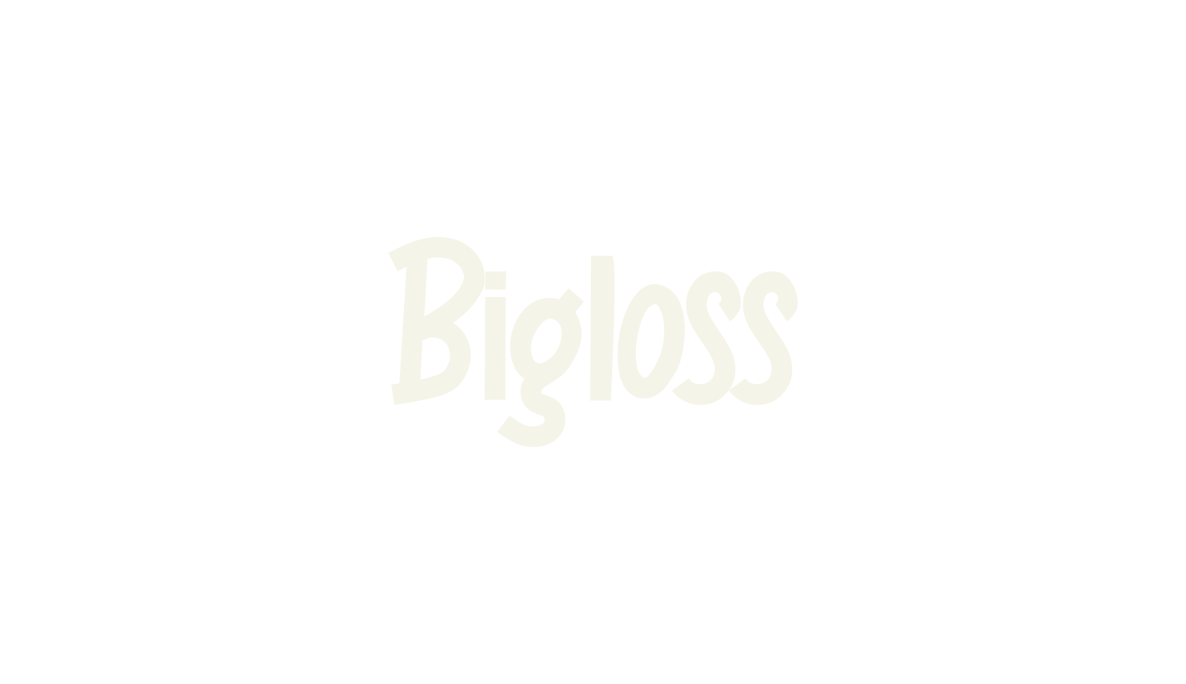Bigloss, cartoon font preview