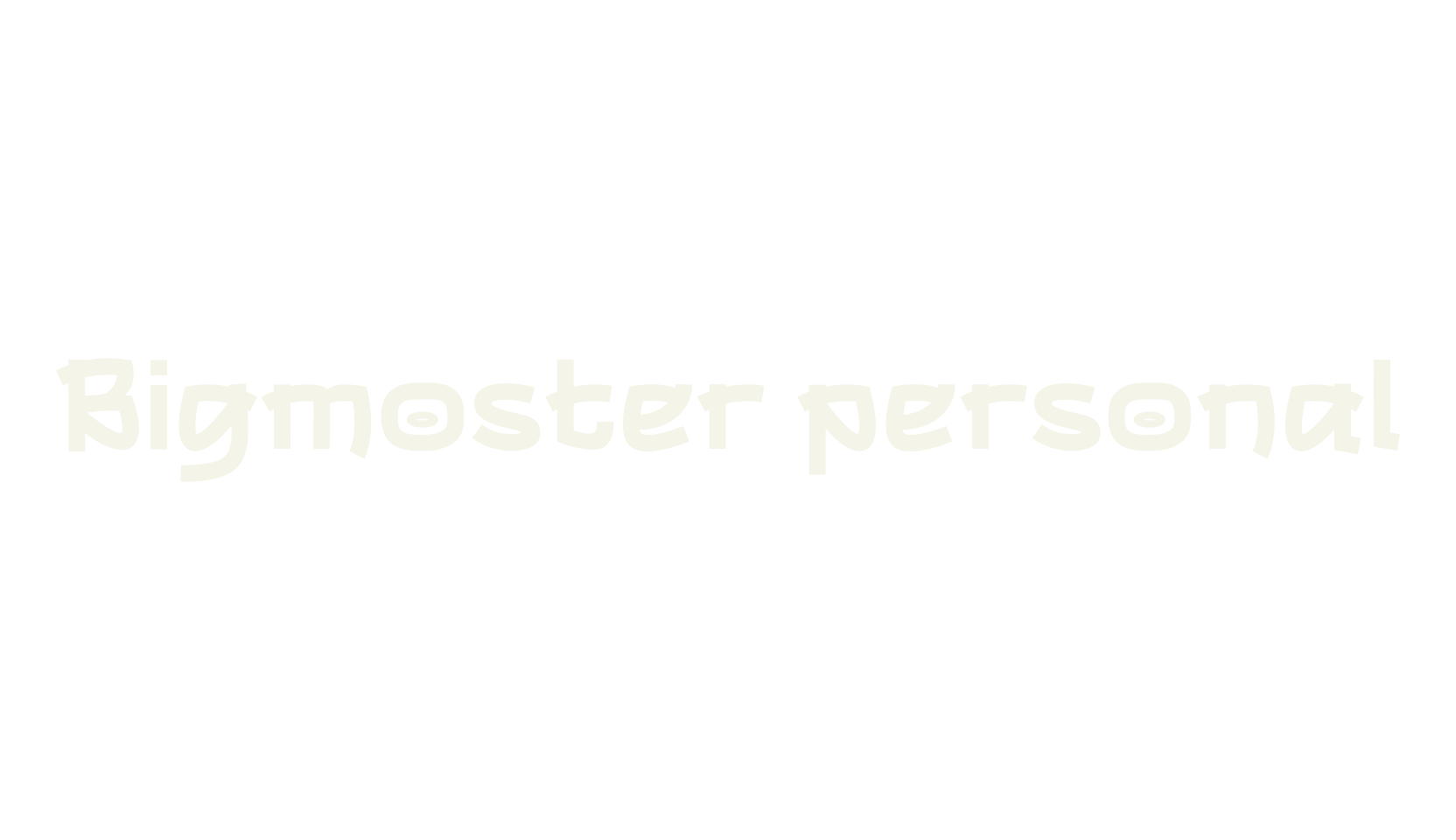 Bigmoster personal, monster font preview