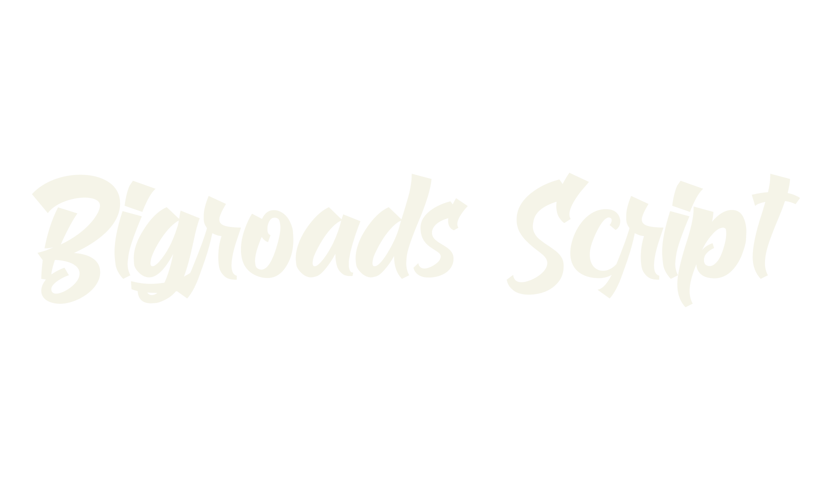 Bigroads Script, pretty font preview