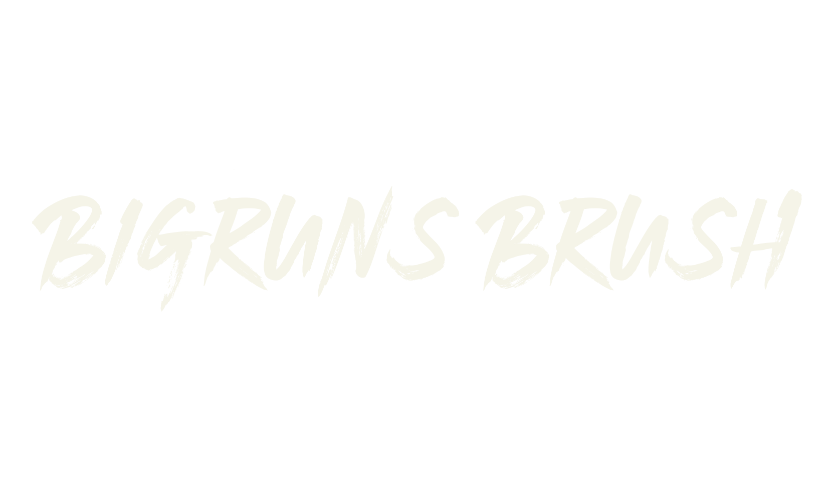 Bigruns Brush, handwritten font preview