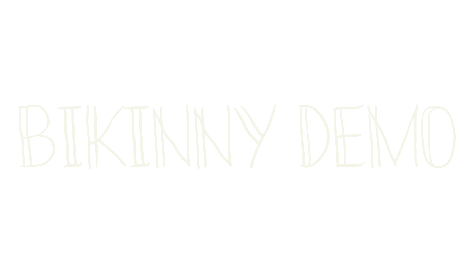 Bikinny Demo, weak font preview