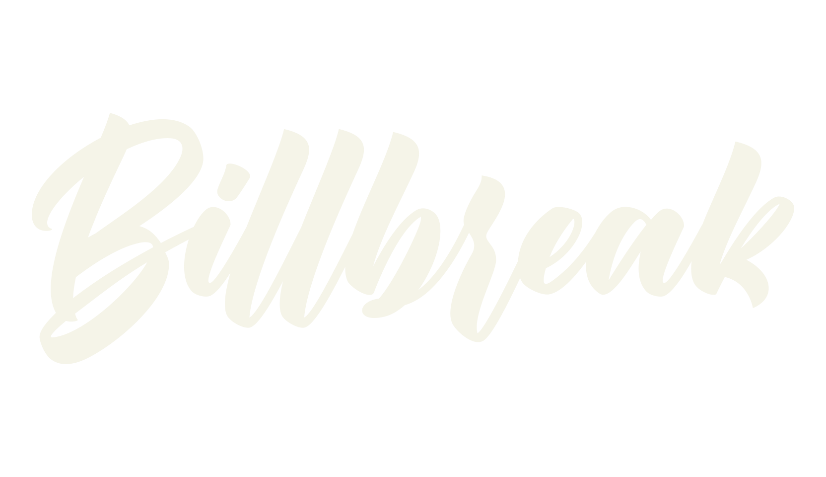 Billbreak, cursive font preview