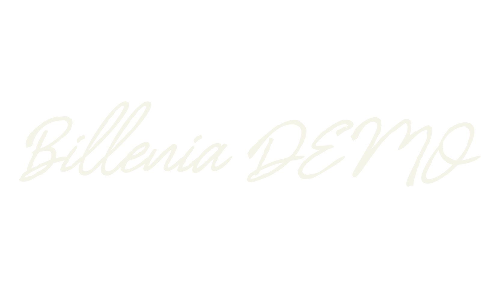 Billenia DEMO, thin font preview