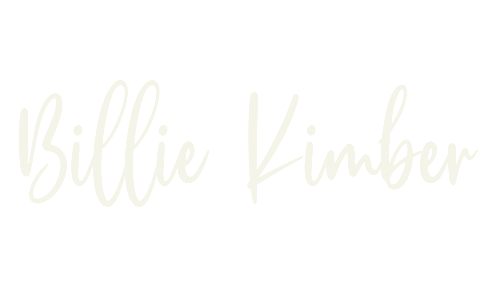 Billie Kimber, fancy font preview