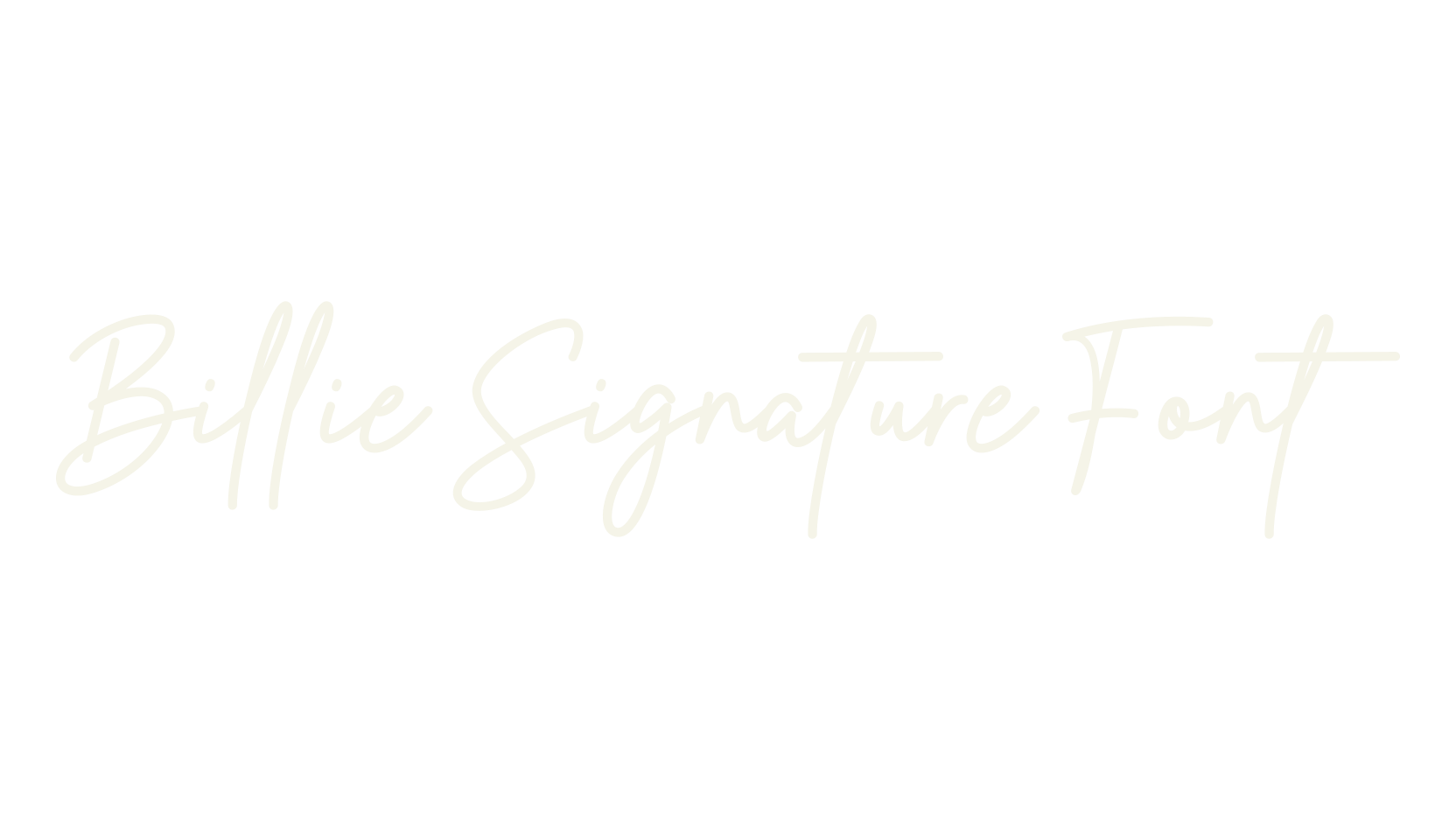 Billie Signature Font, signature font preview