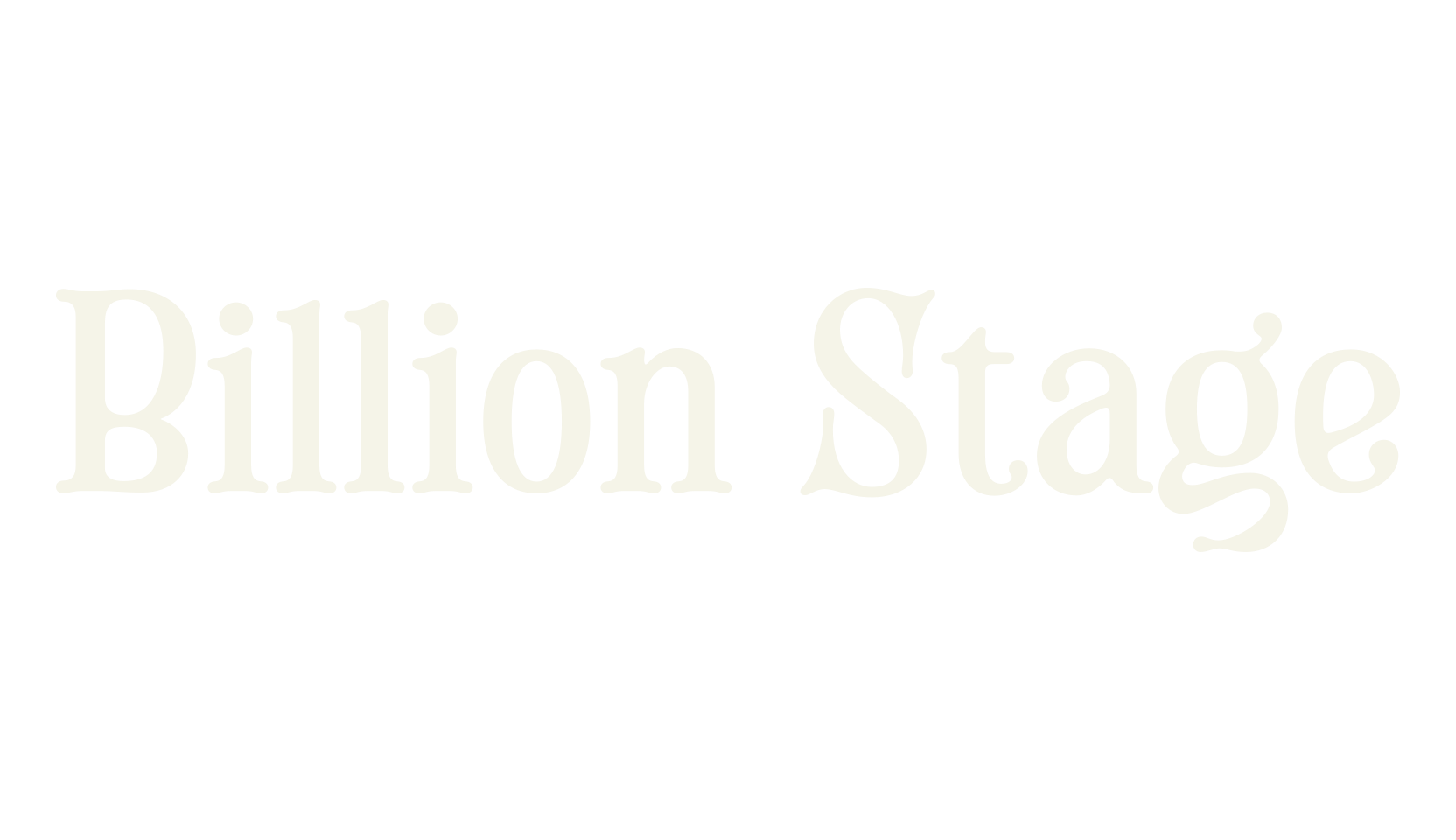 Billion Stage, serif font preview