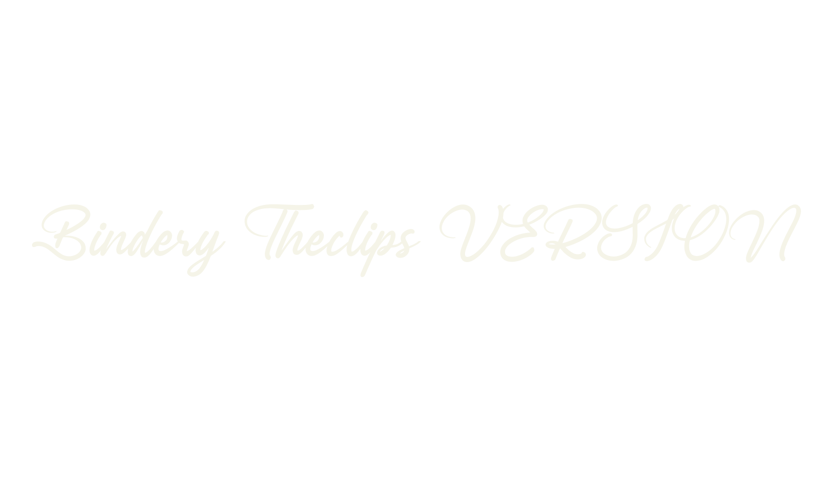 Bindery Theclips VERSION, script font preview