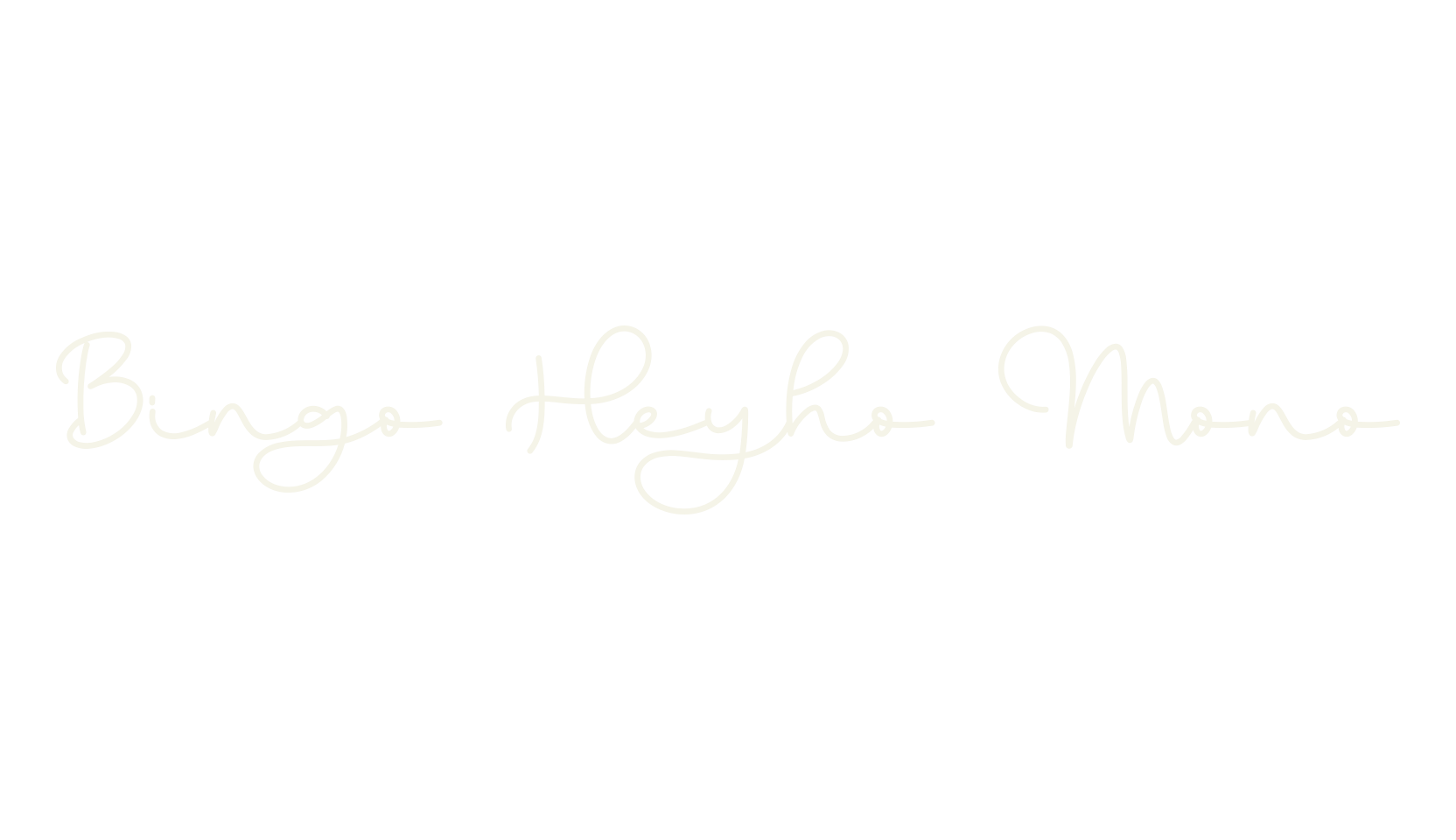 Bingo Heyho Mono, balloon font preview