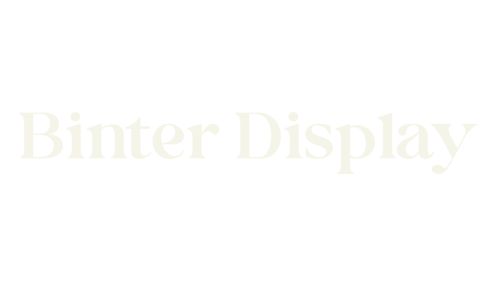 Binter Display, modern font preview