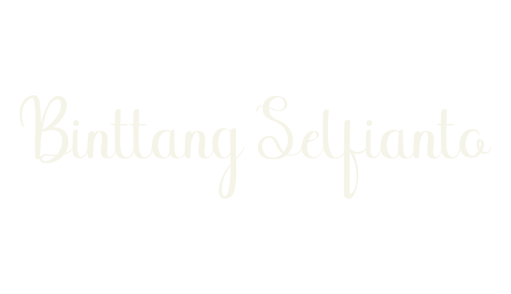 Binttang Selfianto, signature font preview