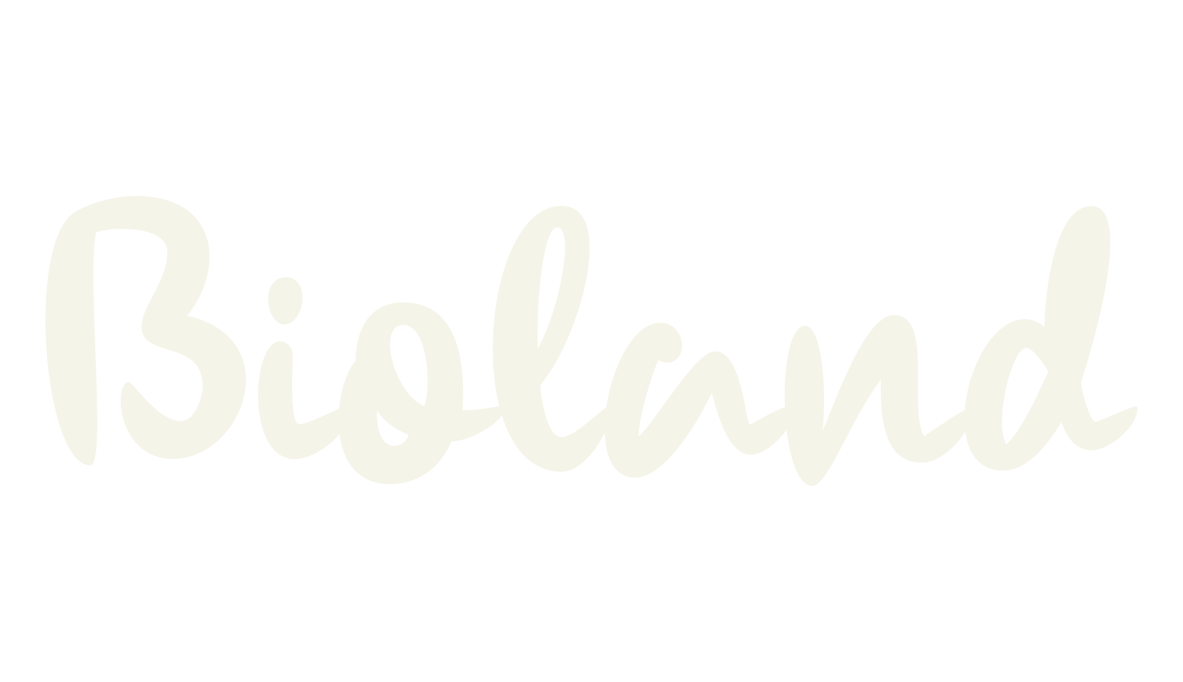 Bioland, script font preview