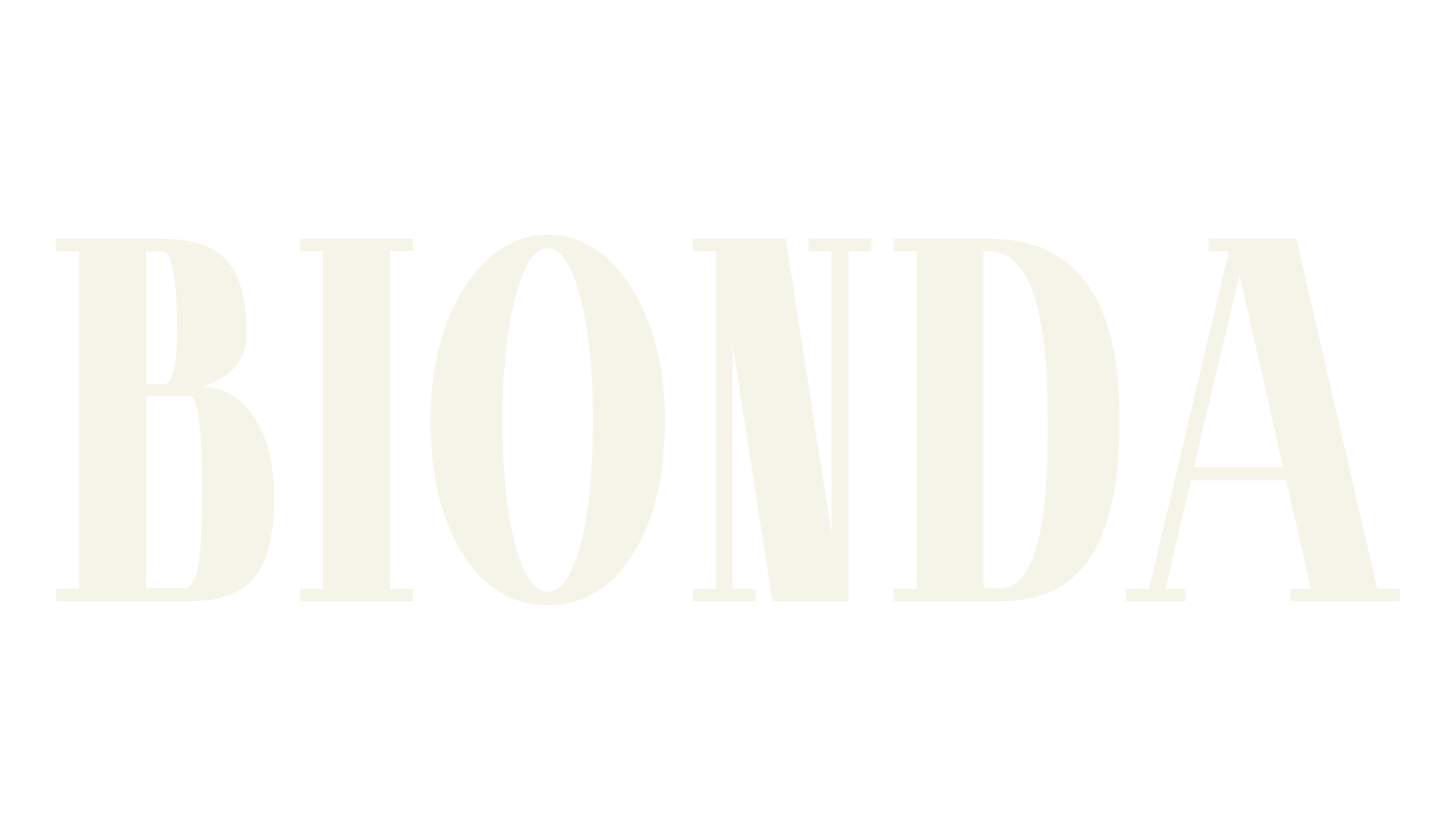 BIONDA, serif font preview