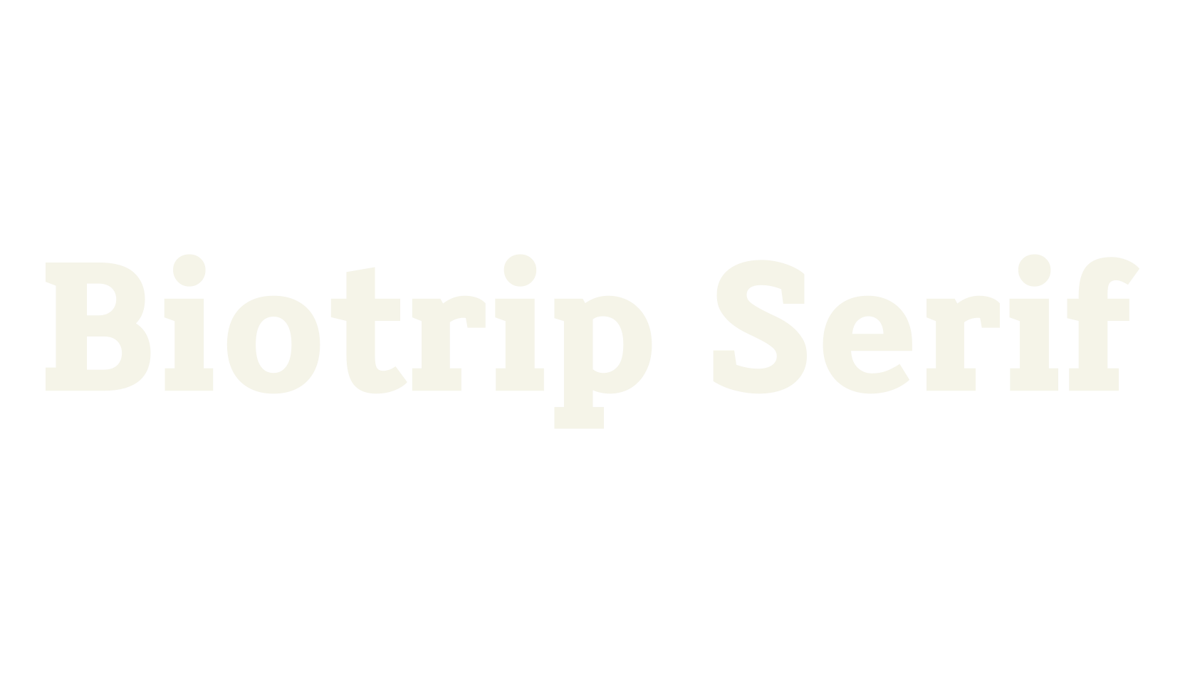 Biotrip Serif, egyptian font preview