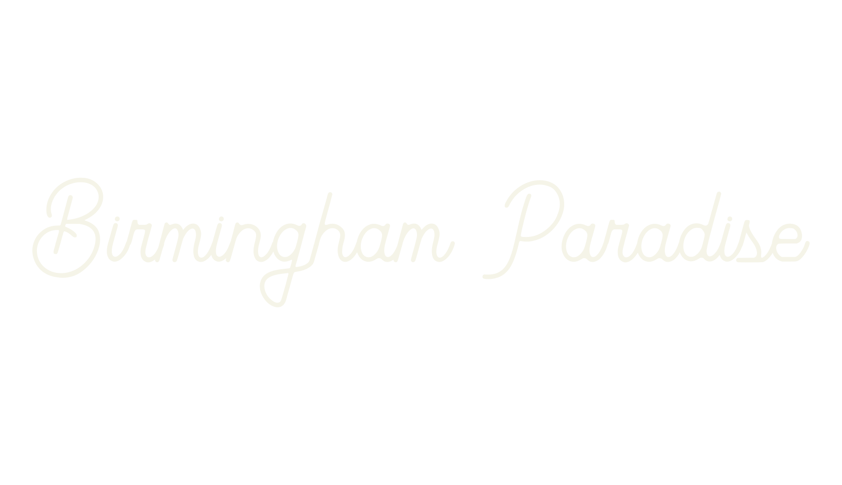 Birmingham Paradise, single line font preview