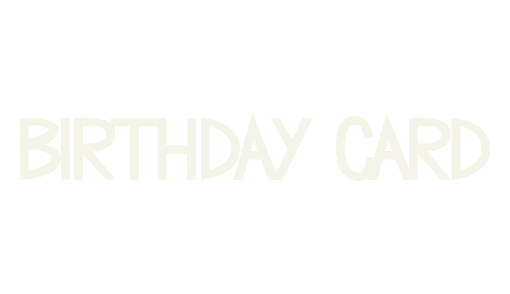 birthday card, sans font preview