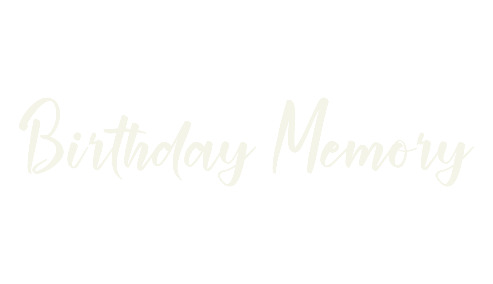 Birthday Memory, birthday font preview
