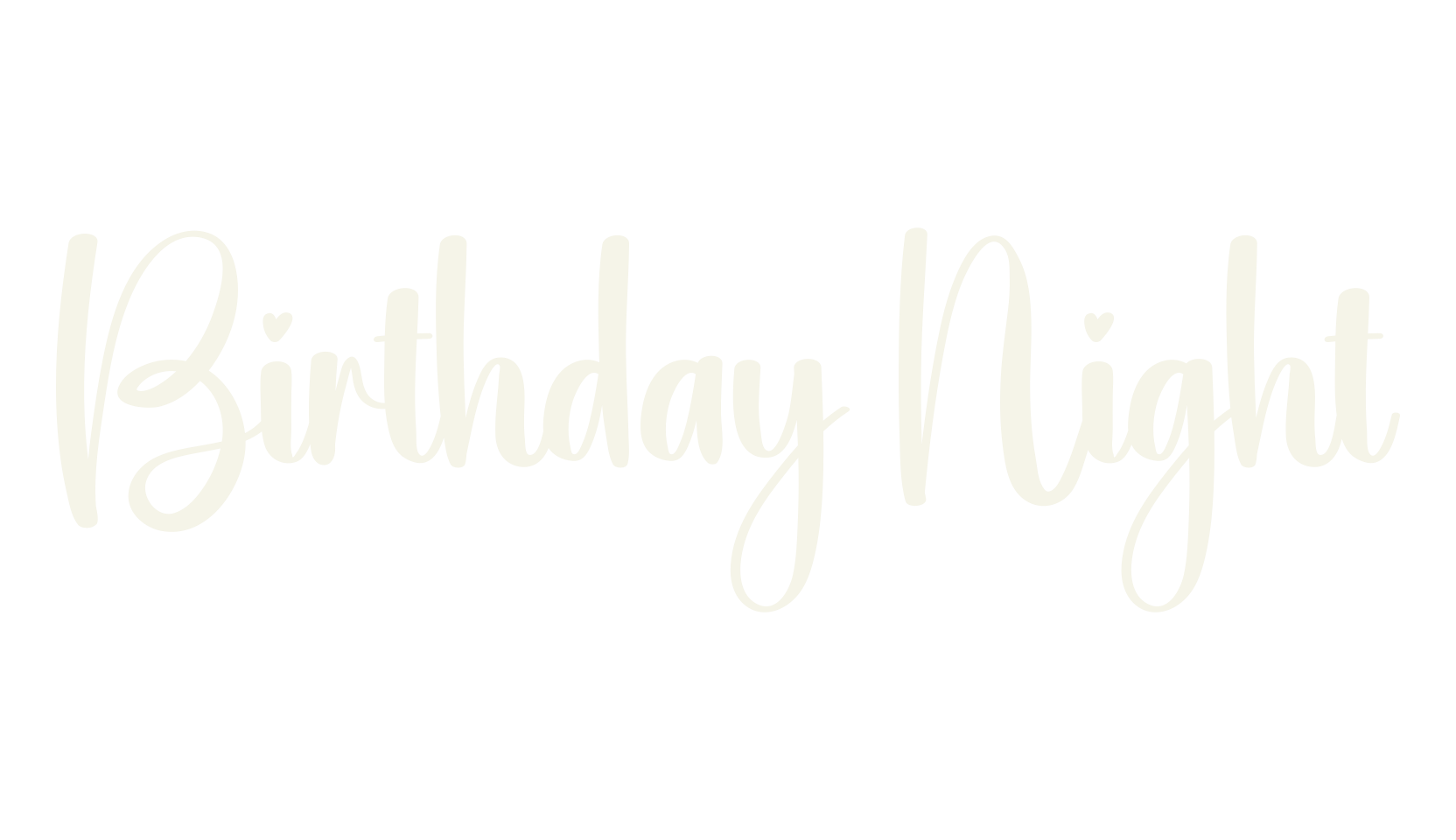 Birthday Night, fashion script font preview