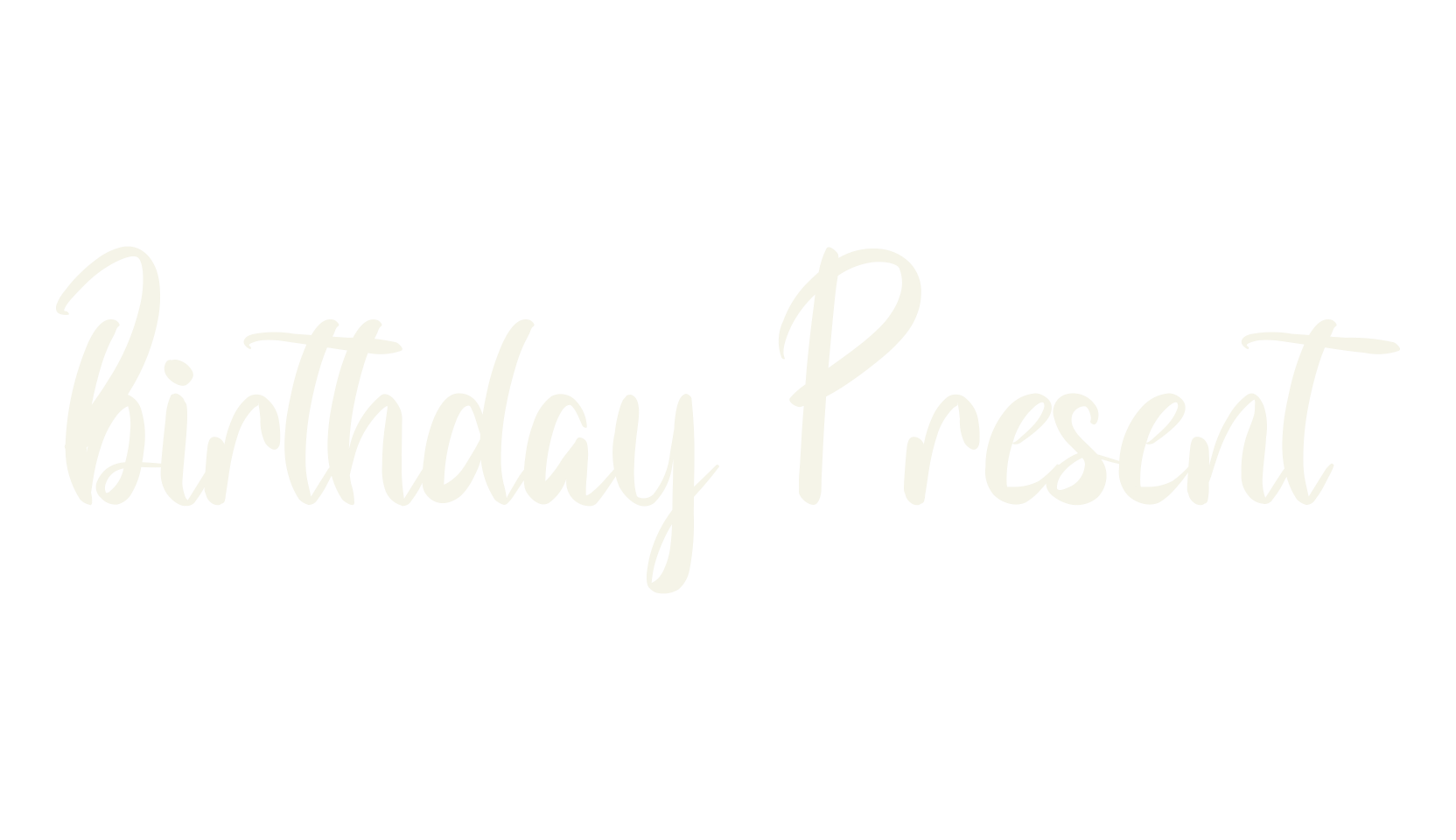 Birthday Present, lettering font preview