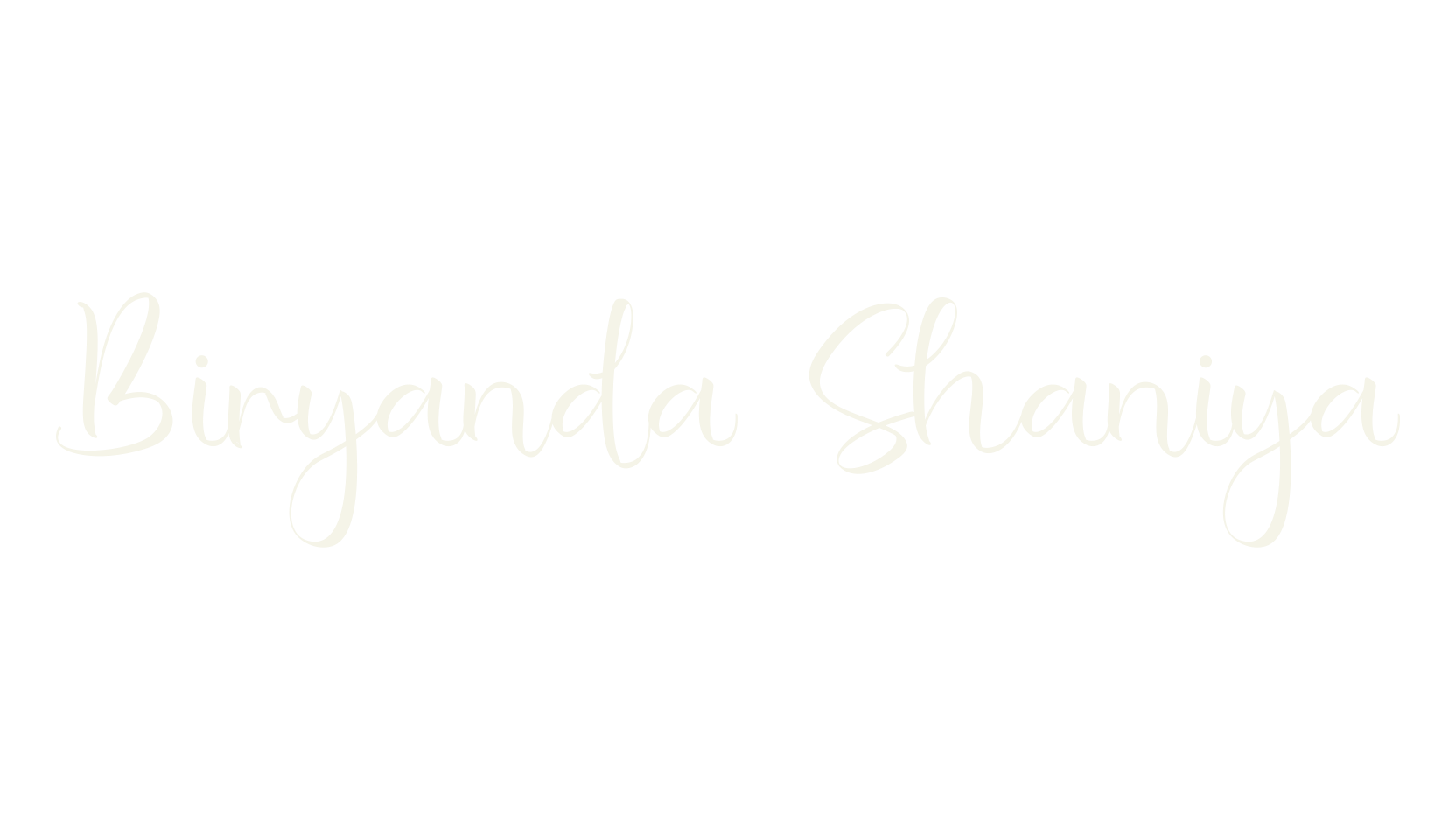 Biryanda Shaniya, calligraphy font preview