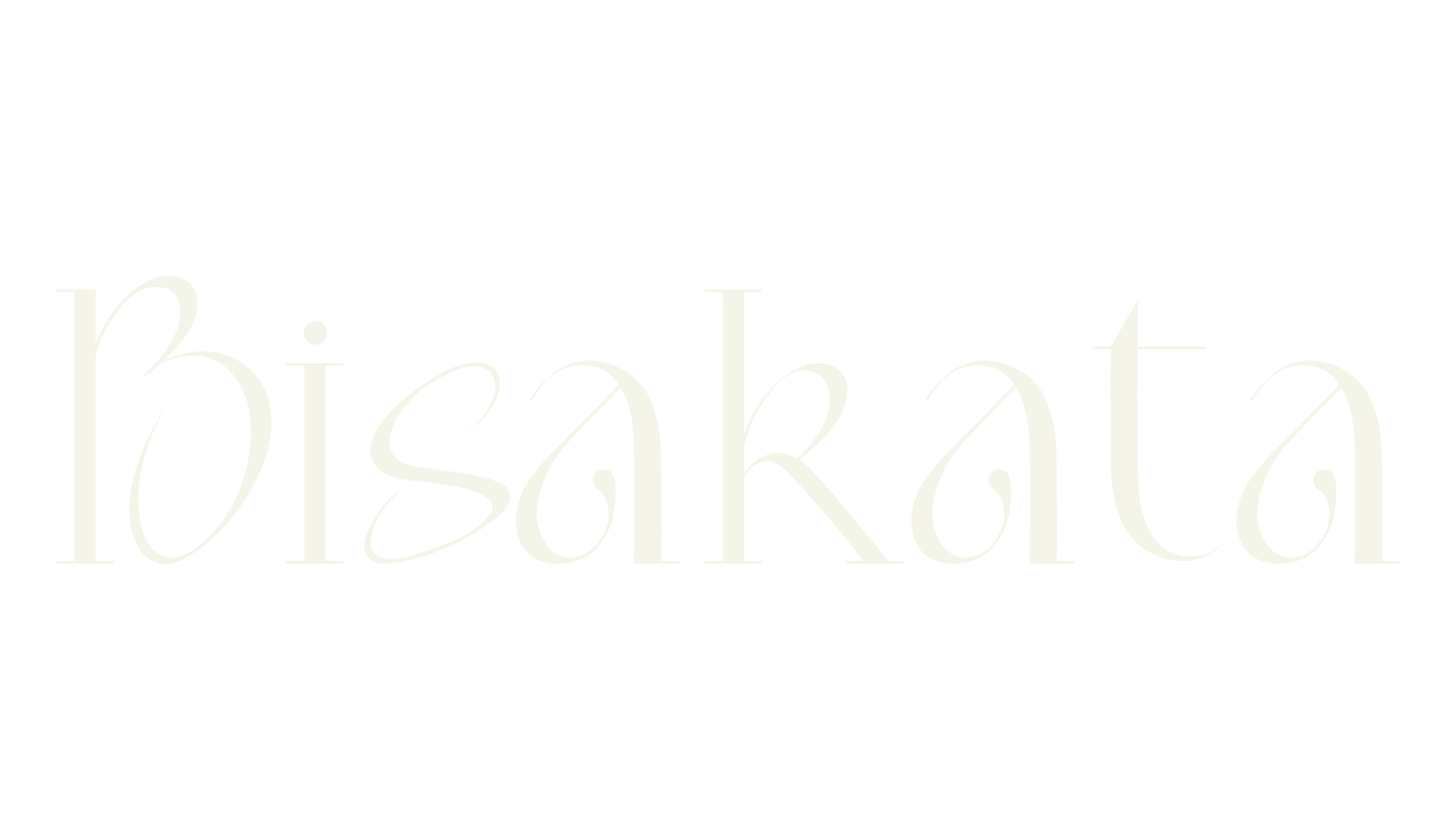 Bisakata, logo font preview