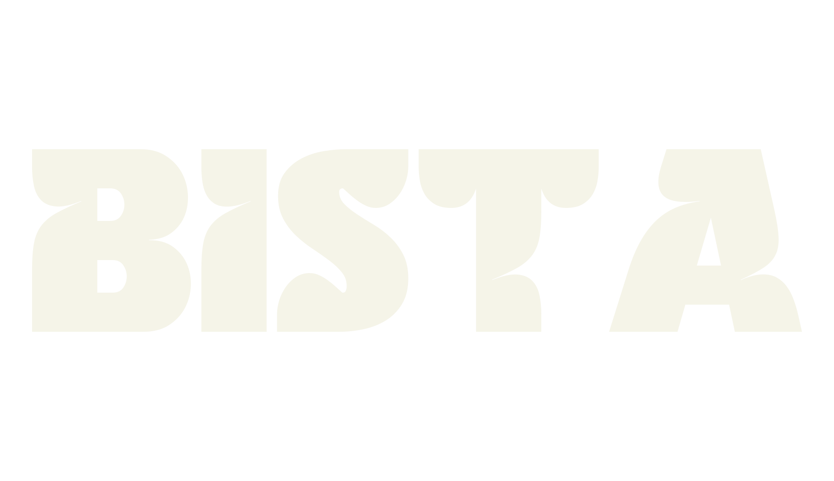 BISTA, bold font preview